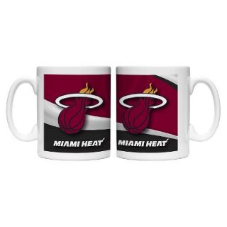 Boelter Brands NBA 2 Pack Miami Heat Wave Style Mug   Multicolor (15 oz)