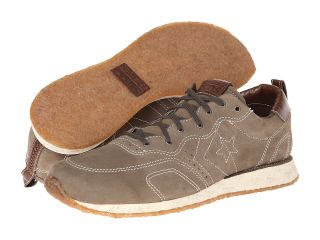 Converse by John Varvatos Racer Ox   One Piece Leather Lace up casual Shoes (Olive)