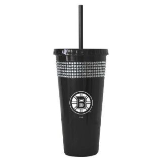 Boelter Brands NHL 2 Pack Boston Bruins Bling Straw Tumbler   Black (22 oz)