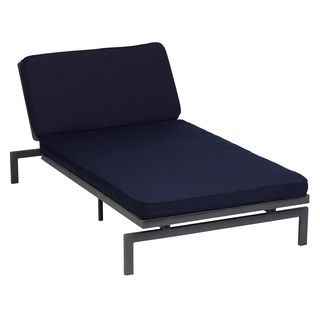Alyssa Navy Adjustable Indoor/ Outdoor Chaise With Sunbrella Fabric Cushion