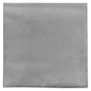 Tevolio Mens Solid Pocket Square   Cement Gray