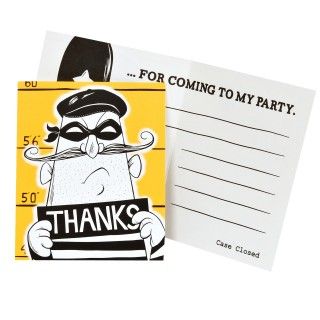 Cops and Robbers Party Thank You Notes