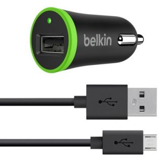 Belkin Car Charger with 4 foot ChargeSync Micro USB cable   Black