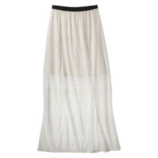 Xhilaration Juniors Maxi Skirt   Off White M