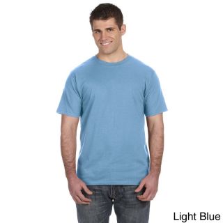 Anvil Anvil Mens Ringspun Pre shrunk Cotton T shirt Blue Size XXL