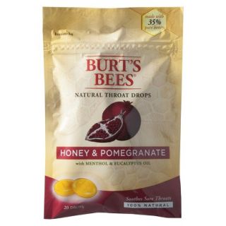 Burts Bees Natural Throat Drops Honey & Pomegranate   20 Count