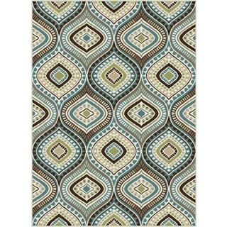 Caprice Blue Contemporary Area Rug