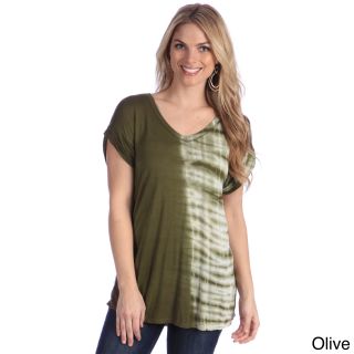 365 Apparel Womens Tie dye Short Sleeve T shirt Green Size S (4  6)