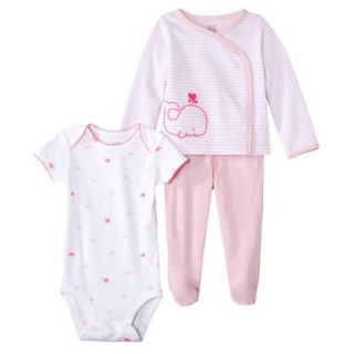 Just One YouMade by Carters Newborn Boys 3 Piece Set   Light Pink Whale 3 M