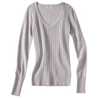 Mossimo Supply Co. Juniors Pointelle Sweater   Gray S(3 5)