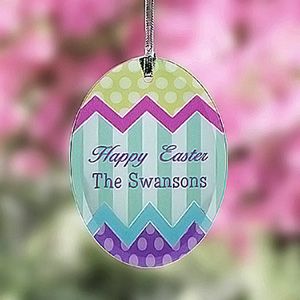 Personalized Easter Egg Suncatchers   Easter Greetings