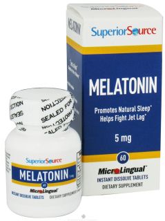 Superior Source   Melatonin Instant Dissolve 5 mg.   60 Tablets