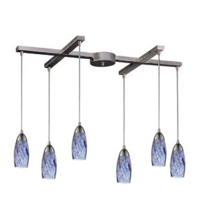 Milan 6 Light Pendants in Satin Nickel 110 6BL