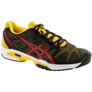 ASICS GEL Solution Speed 2 ASICS Mens Tennis Shoes Black/Fiery Red/Yellow