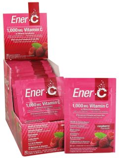 Ener C   Vitamin C Effervescent Powdered Drink Mix Raspberry 1000 mg.   30 Packet(s)