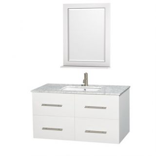 Centra 42 Single Bathroom Vanity Set by Wyndham Collection   White