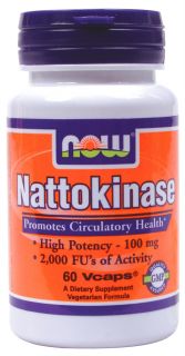 NOW Foods   Nattokinase 100 mg.   60 Vegetarian Capsules