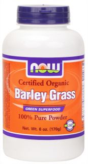 NOW Foods   Barley Grass Powder Organic, Non GE   6 oz.