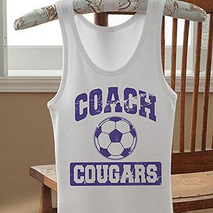 Personalized Sports Coach Tank Top   15 Sports