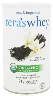 Teras Whey   Organic Grass Fed Whey Protein Bourbon Vanilla   12 oz.