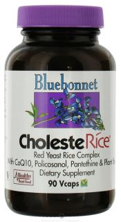 Bluebonnet Nutrition   CholesteRice Red Yeast Rice Complex   90 Vegetarian Capsules