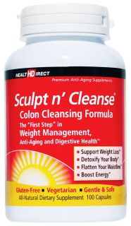 Health Direct   Sculpt n Cleanse Colon Cleansing Formula 450 mg.   100 Capsules