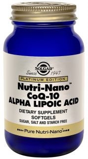 Solgar   Platinum Edition Nutri Nano CoQ 10 Alpha Lipoic Acid   60 Softgels