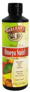Barleans   Omega Swirl Omega 3 Fish Oil Mango Peach   16 oz.