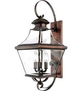 Carleton 4 Light Outdoor Wall Lights in Aged Copper CAR8730AC