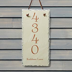 House Number Personalized Slate Address Plaque