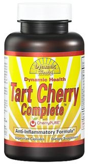 Dynamic Health   Tart Cherry Complete with CherryPURE Anti Inflammatory Formula   60 Vegetarian Capsules