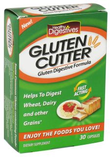 Healthy Natural Systems   Healthy Digestives Gluten Cutter   30 Capsules
