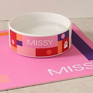 Personalized Designer Pet Bowls   Small