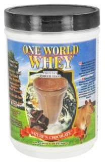One World Whey   Protein Power Food Natures Chocolate   1 lb.