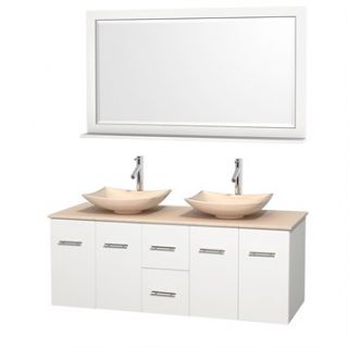 Centra 60 Double Bathroom Vanity Set for Vessel Sinks by Wyndham Collection   W