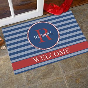 Personalized Doormats   Nautical Anchors Aweigh