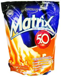 Syntrax   Matrix 5.0 Sustained Release Protein Blend Orange Cream   5.07 lbs.