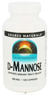 Source Naturals   D Mannose 500 mg.   120 Capsules
