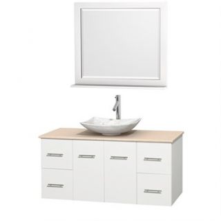 Centra 48 Single Bathroom Vanity Set for Vessel Sink by Wyndham Collection   Wh