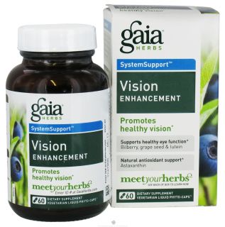 Gaia Herbs   Vision Enhancement Liquid Phyto Capsules   60 Vegetarian Capsules