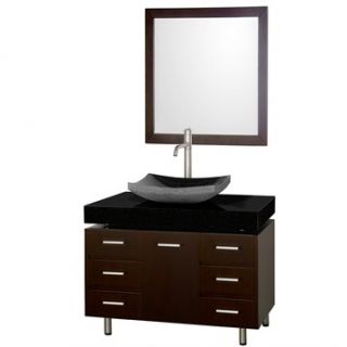 Malibu 36 Single Bathroom Vanity Set by Wyndham Collection   Espresso Finish wi