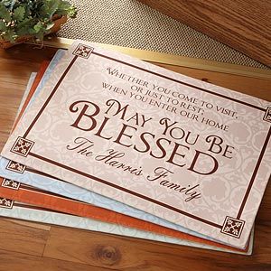 Personalized Welcome Doormats   Be Blessed