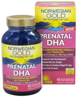 ReNew Life   Norwegian Gold Prenatal DHA Natural Orange   45 Softgels