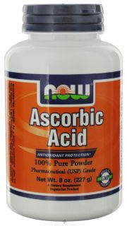 NOW Foods   Vitamin C Crystals Ascorbic Acid 100% Pure Powder   8 oz.