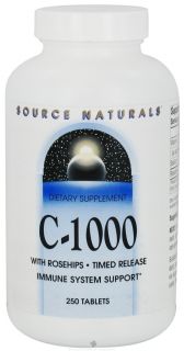 Source Naturals   C 1000 with Rosehips Timed Release 1000 mg.   250 Tablets