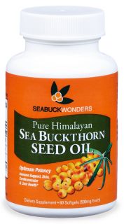 Seabuck Wonders   Sea Buckthorn Seed Oil 500 mg.   60 Softgels