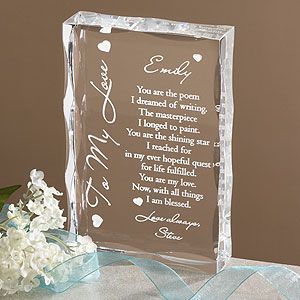 Personalized Gifts   Love Verses Sculpted Keepsake