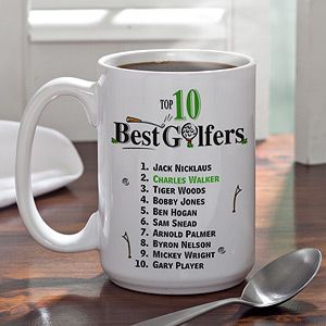 Large Golf Coffee Mugs   Top 10 Golfers