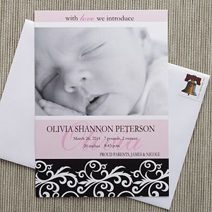 Personalized Baby Photo Birth Announcements   Little Darling