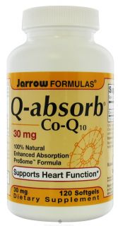 Jarrow Formulas   Q absorb Co Q10 30 mg.   120 Softgels